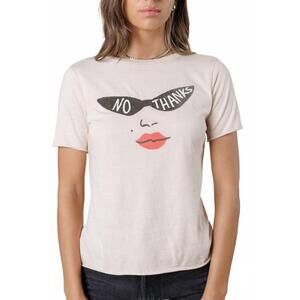 NEW ALL OF US no thanks slim tee in white